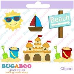 Beach Clipart - Digital Clip Art