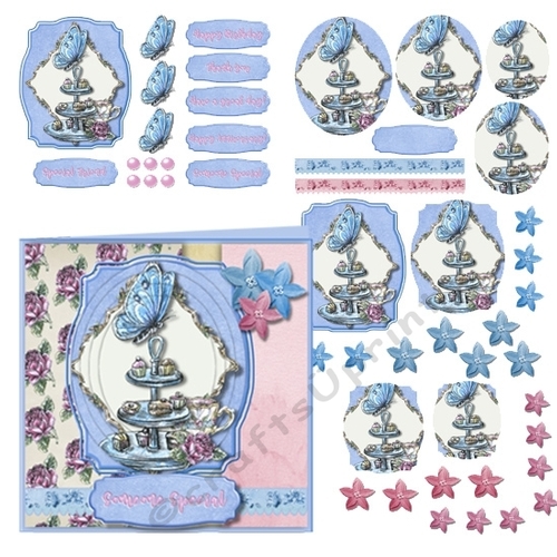 Tea Party Card front & Pyramage Card Kit