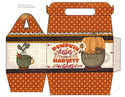 Pumpkin Kisses and Harvest Wishes Gable Box 4