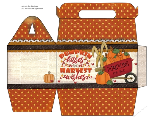 Pumpkin Kisses and Harvest Wishes Gable Box 7