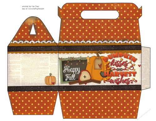 Pumpkin Kisses and Harvest Wishes Gable Box 10