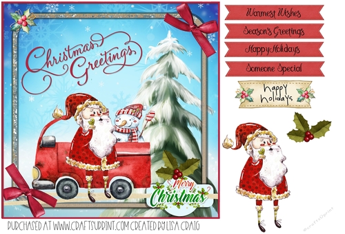 Silly Santa Christmas Quick Card 14