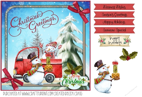 Silly Snowmen Christmas Quick Card 15