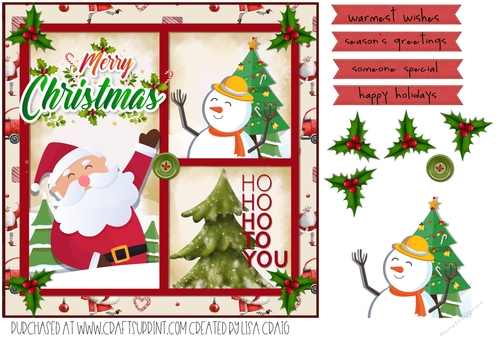 Silly Santa Christmas Quick Card 17