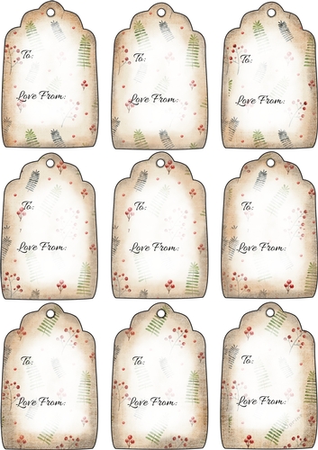 Christmas To and From Tags Sheet