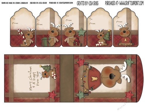 2019 Christmas Tags and Tent Card 2