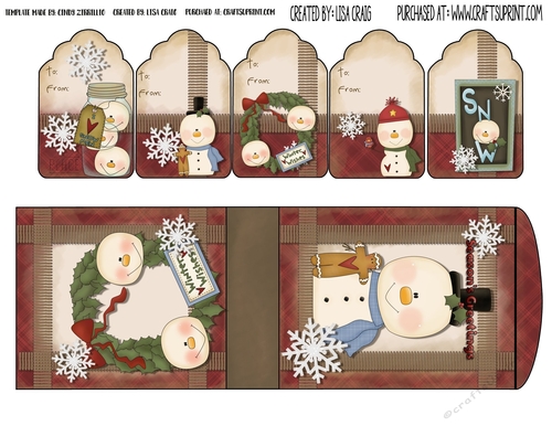 2019 Christmas Tags and Tent Card 3