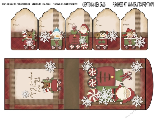 2019 Christmas Tags and Tent Card 12