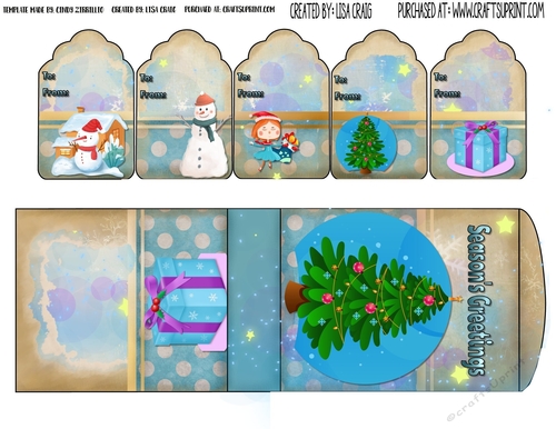 2019 Christmas Tags and Tent Card 19