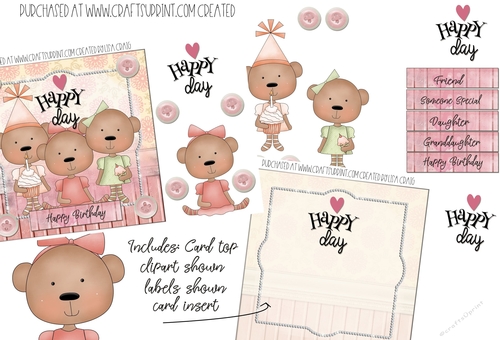2020 Birthday Bears Mini Card Kit