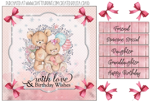 Happy Birthday Bears Card