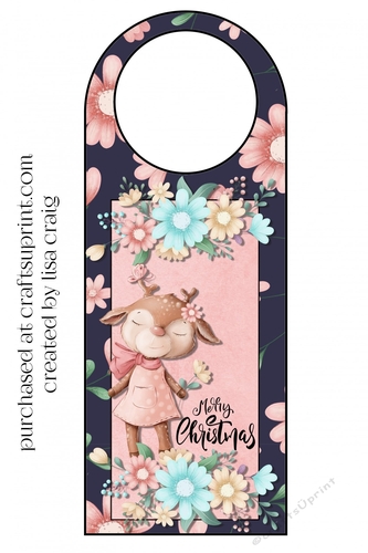 Reindeer Christmas Door Hanger 1
