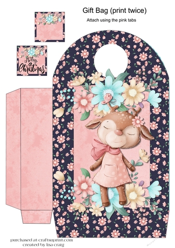 Reindeer Christmas Gift Bag 2