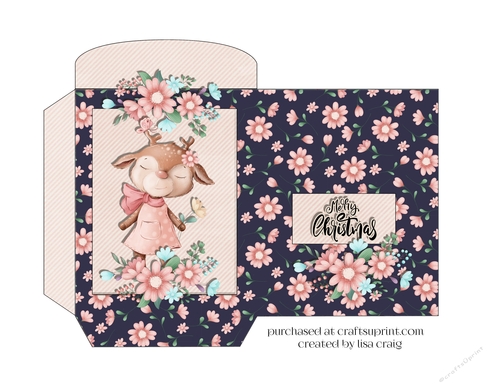 Reindeer Christmas Hot beverage packet 2