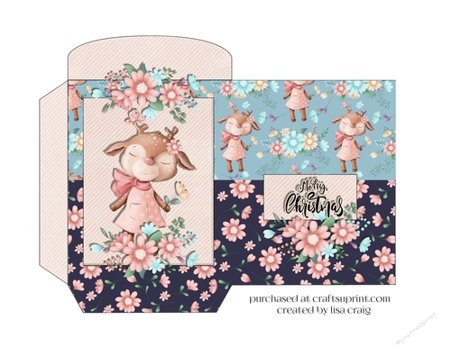 Reindeer Christmas Hot beverage packet 3