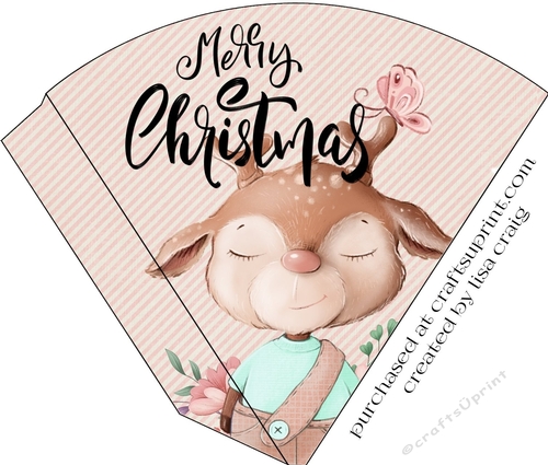 Reindeer Christmas Candy Cone 1