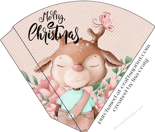 Reindeer Christmas Candy Cone 2