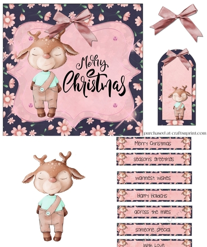 Reindeer Christmas mini kit 1
