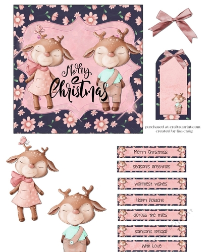Reindeer Christmas mini kit 2