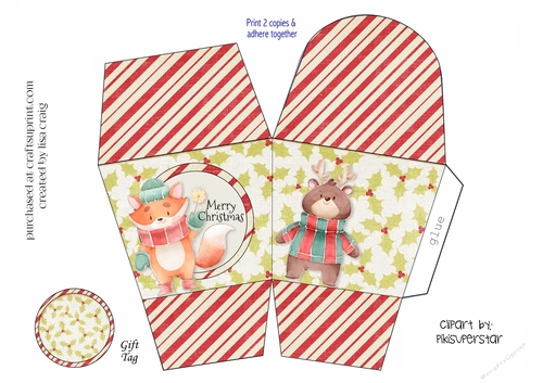 Fox and reindeer Gift Box1