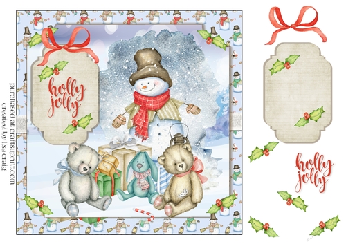 Snow friends card front