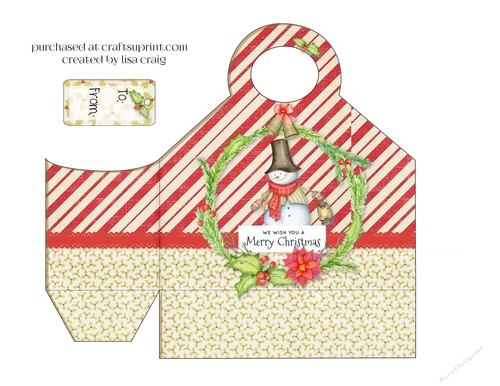 Snowman Tote and Tag1