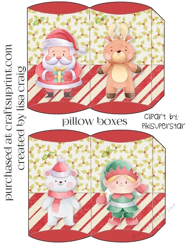 Snowy Friends Pillow Boxes