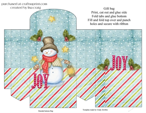 Snowman Gift Bag 1