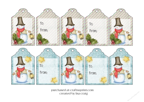 Snowman tags 1