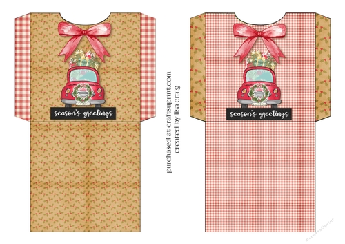 Seasons Greetings Red Truck Cookie packets
