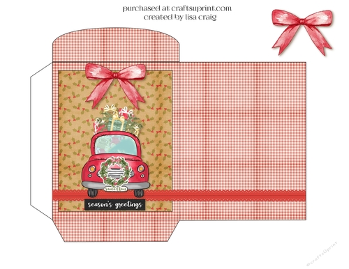 Seasons Greetings Red Truck Hot beverage packet