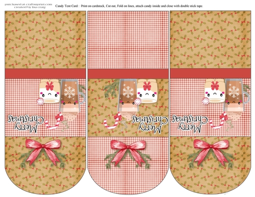 Frappuccino Christmas Tent Cards