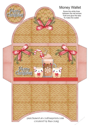 Frappuccino Christmas Money Wallet