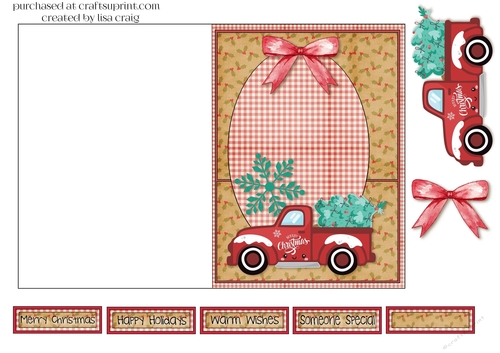 Merry Christmas truck card front