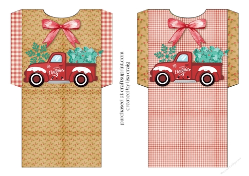 Merry Christmas truck cookie packets