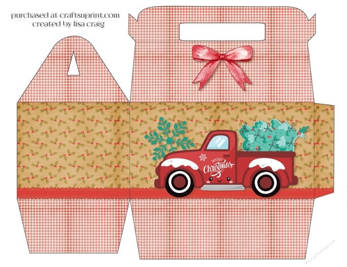 Merry Christmas truck gable box