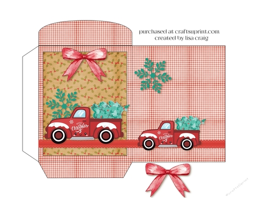 Merry Christmas truck hot beverage packet