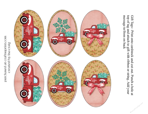 Merry Christmas truck tags