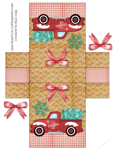 Merry Christmas truck tent card