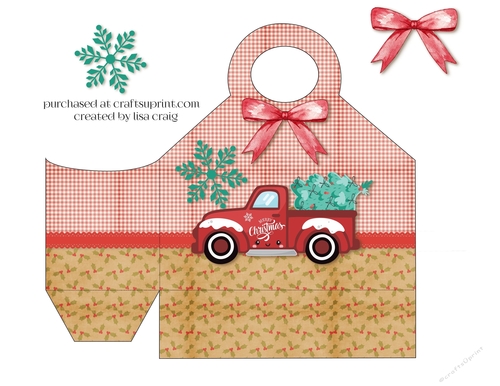 Merry Christmas truck tote
