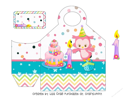 Owl Birthday Tote age 1