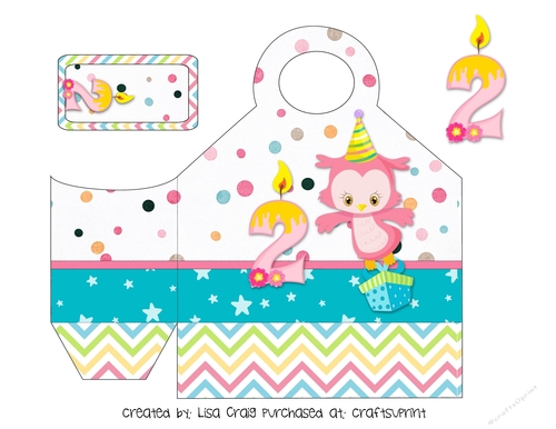 Owl Birthday Tote age 2