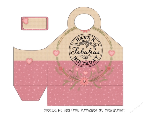 Pink Flowers Birthday Tote