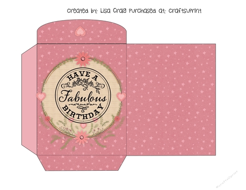 Pink Flowers Birthday Hot Beverage packet