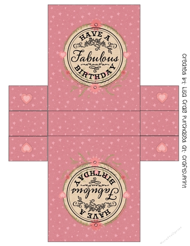 Pink Flowers Birthday Tent Card