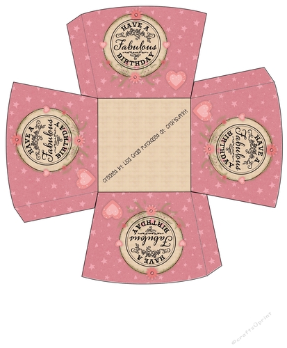 Pink Flowers Birthday Basket