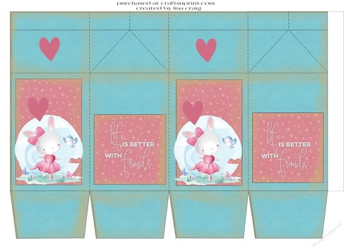 Bunny friends milk carton