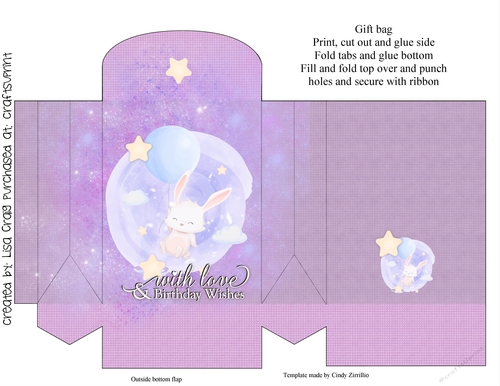 Birthday Bunny gift bag