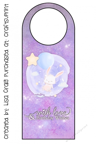 Birthday Bunny door hanger