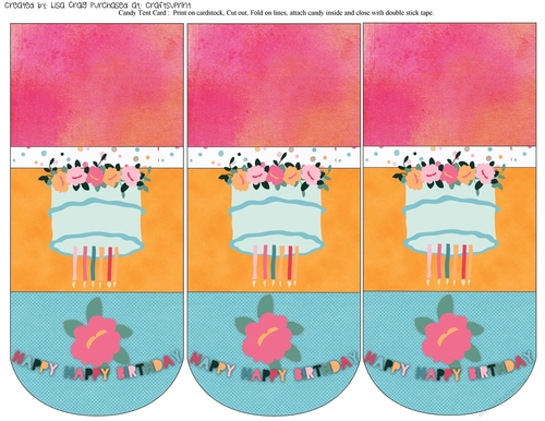 Happy Birthday tent cards